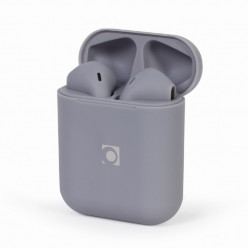Gembird Bluetooth TWS in-ears -Seattle-, up to 3 hours of listening time on a single charge, LED status indicator, Misty grey